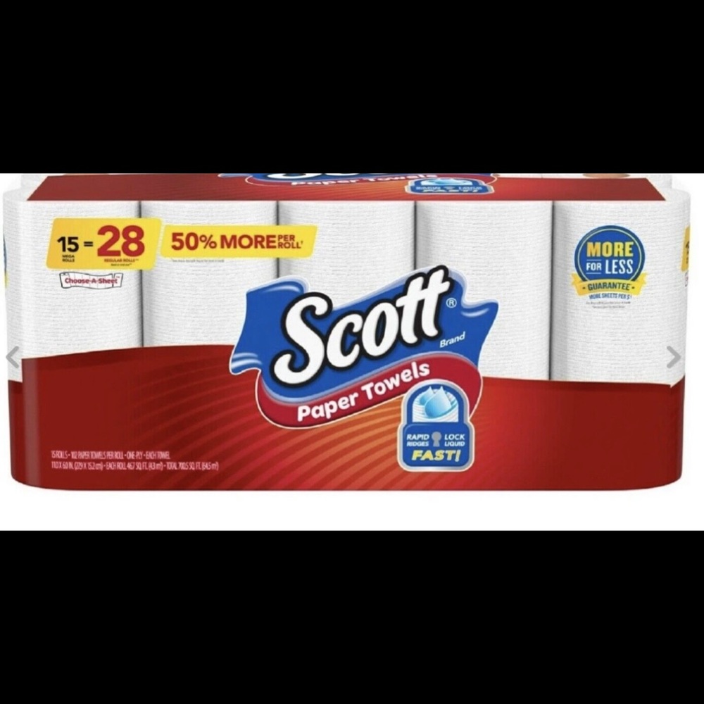 Scott Paper Towels -Choose A Sheet 15 MEGA Rolls = 28 Regular Roll